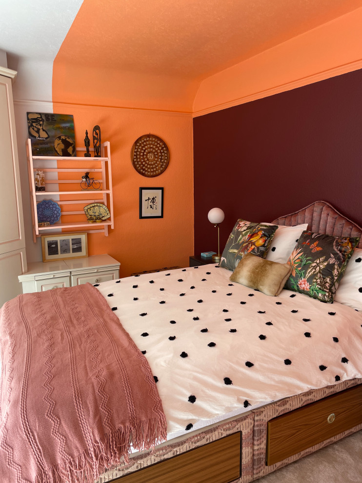 Colour blocking bold bedroom