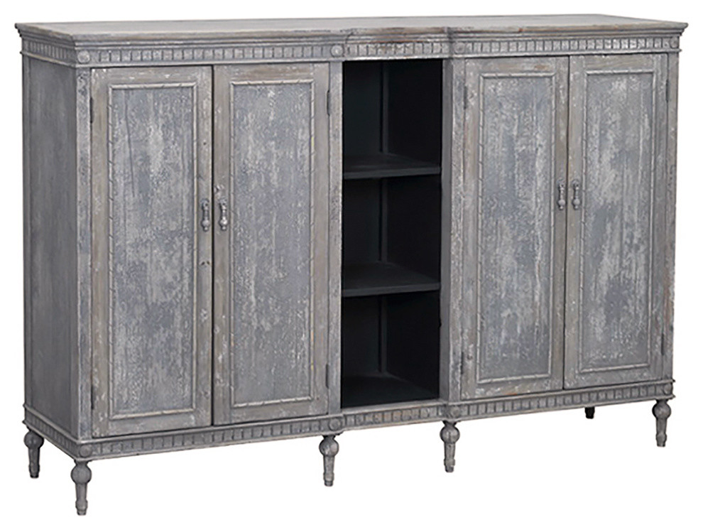 Lennon Grey Washed Wood Sideboard Farmhouse Buffets And Sideboards