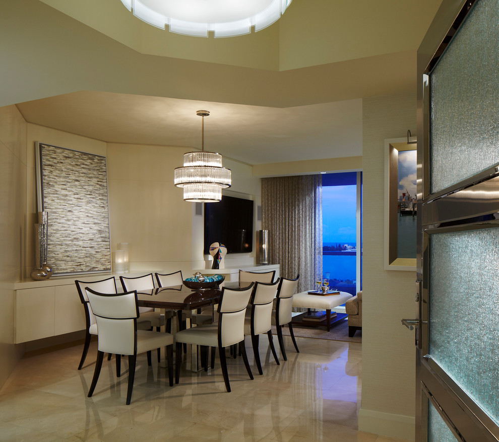 This is an example of a dining room in Miami.