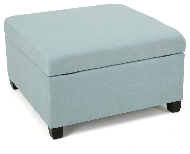 Currituck Light Blue Fabric Ottoman Contemporary Footstools And Currituck Light Blue Fabric Ottoman
