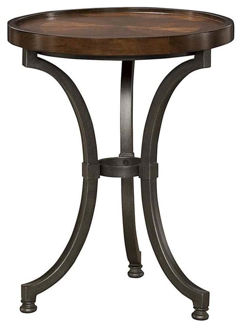 24 in. Metal Round Chairside Table