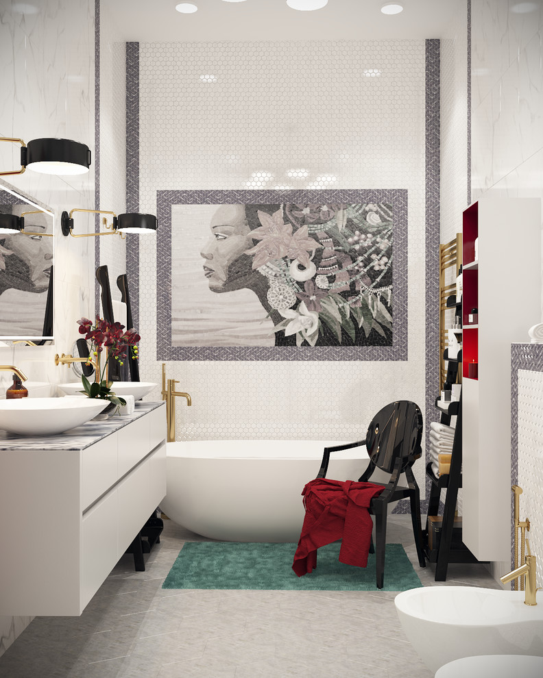 ЖК «Донской Олимп». Дизайн ванной в парижском стиле