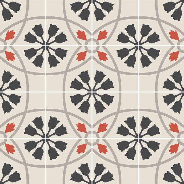 Vinyl Floor Tile Sticker, Tulipano Floor Panel, Set of 2