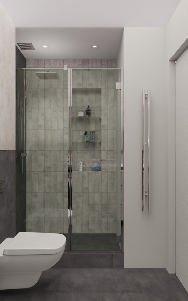 Однокомнатная квартира в холодных тонах