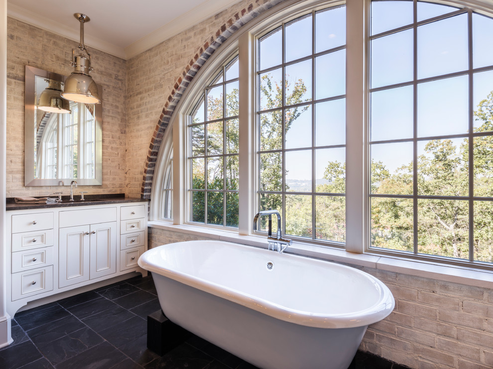 Bathroom - farmhouse bathroom idea in Birmingham