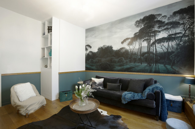 DUPLEIX - un pied, dans la for&ecirc;t de 31m&sup2; shabby-chic-style-wohnbereich