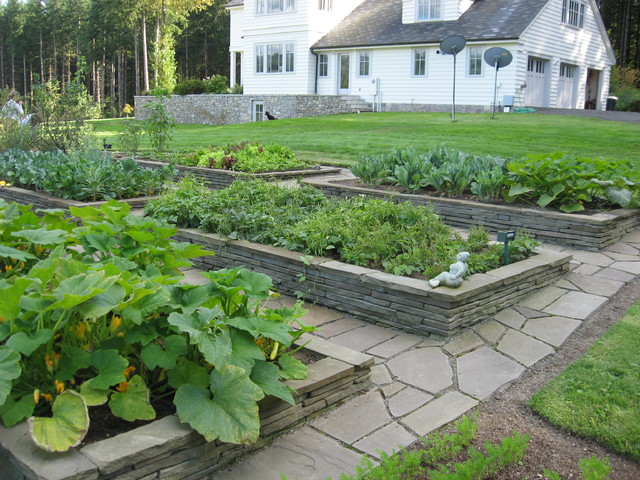 Raised Stone Garden Beds Klassisch Garten Seattle Von