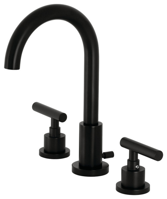 FSC8920CML Manhattan Widespread Bathroom Faucet with Brass Pop-Up, Matte Black