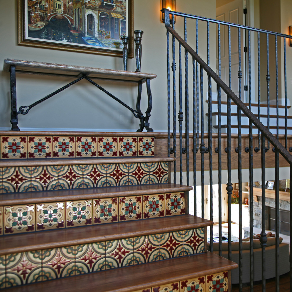This is an example of a transitional staircase in Milwaukee.