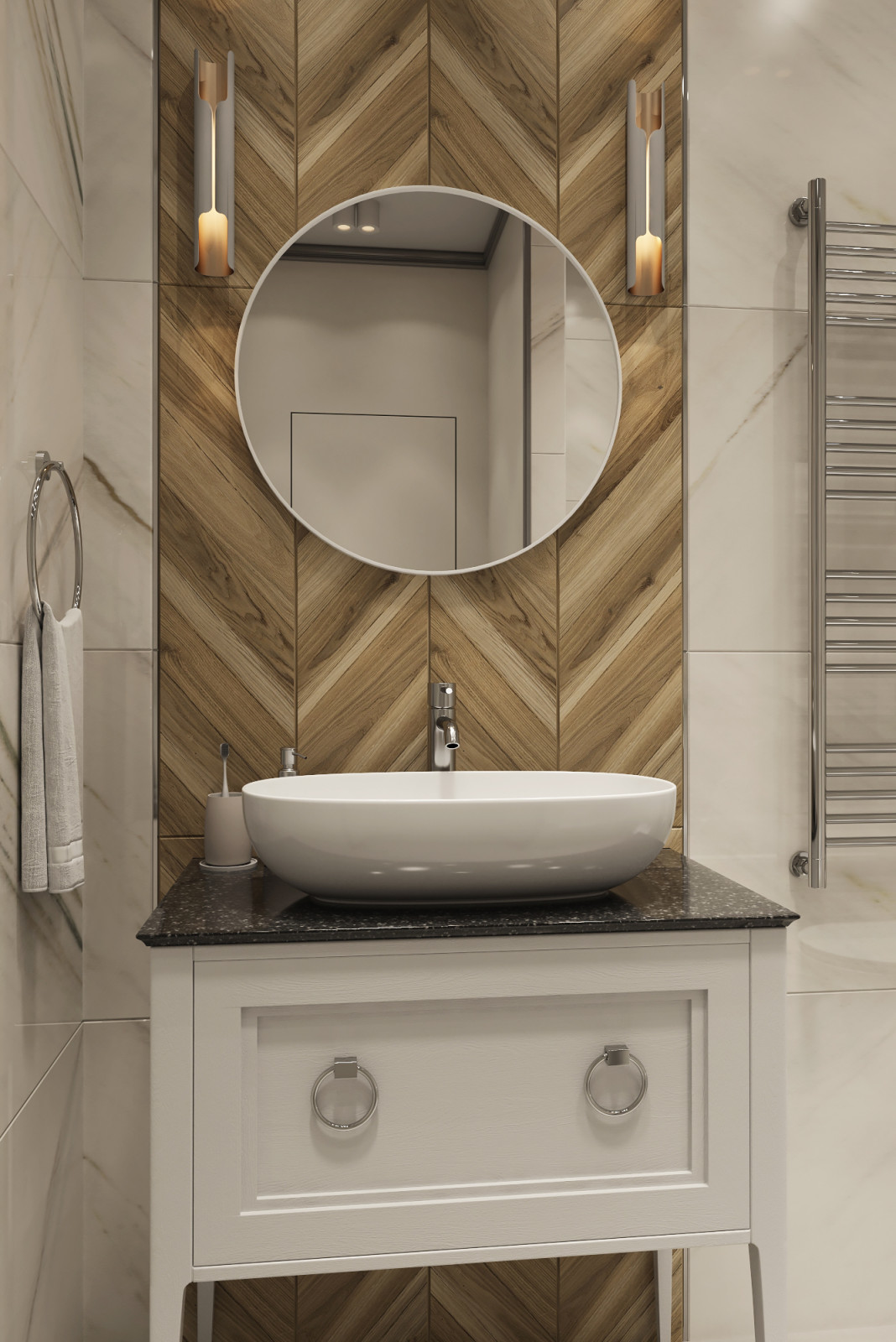 Визуализация однокомнатной квартиры 38 м2