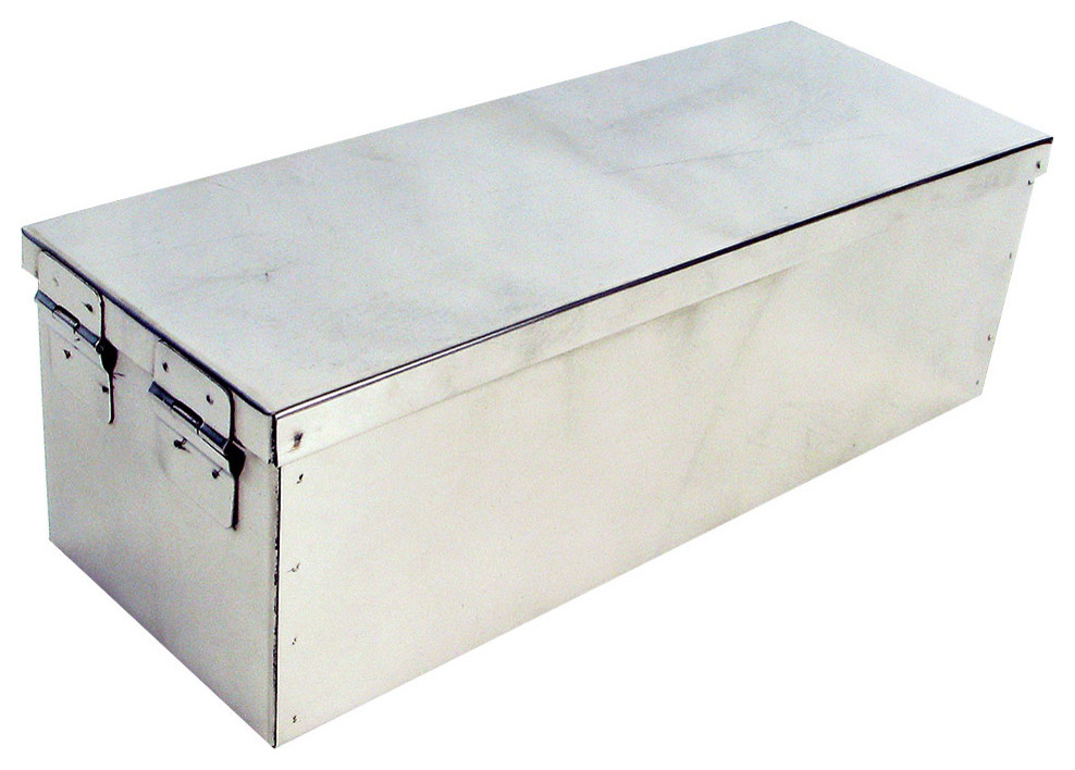 Metal Lock Box With Folding Handle By, Metal Storage Chest With Lock