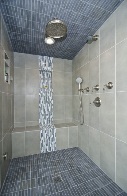 master bath with steam shower - Contemporary - Bathroom ...