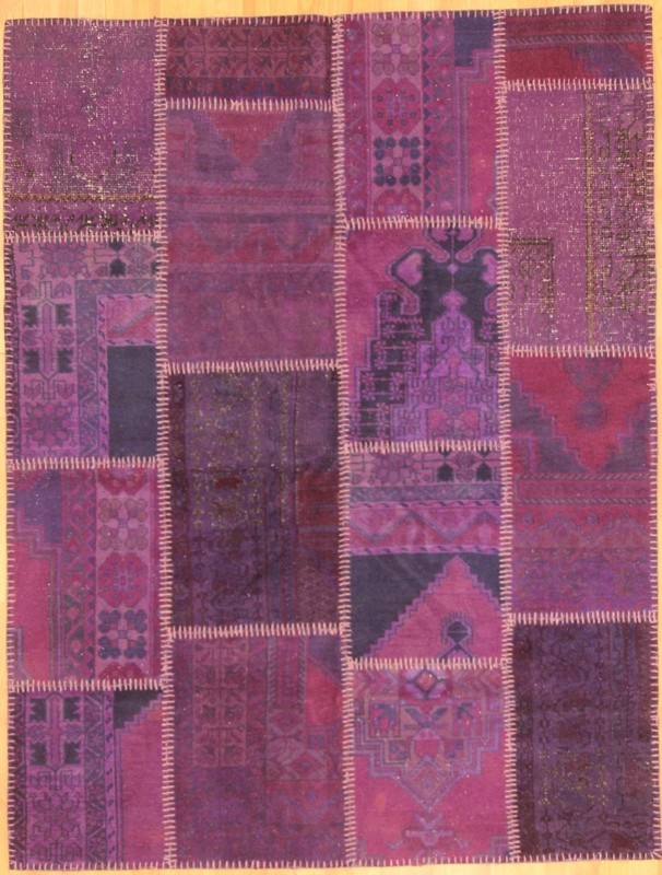 Turkish Patchwork Rugs- Purple