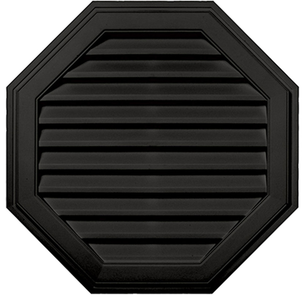 32"x32" Octagon Gable Vent Louver, 32"Wx2"Px32"H Traditional