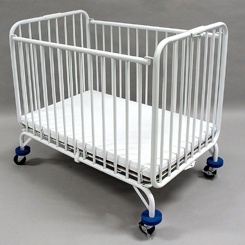 LA Baby Full Size Metal Folding Crib Multicolor - CS86