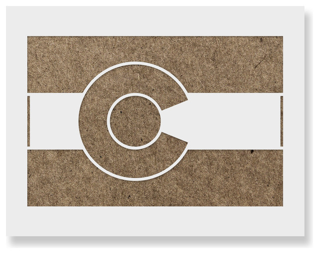 Colorado State Flag Stencil for DIY Projects, Contemporary Wall