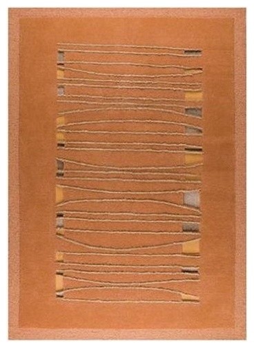 M A Trading Wool and Cotton 2055 Orange 4'6x6'6" Area Rug