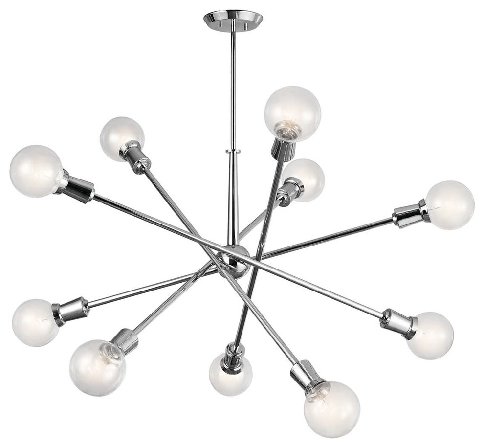 Armstrong Chandelier 10-Light, Chrome