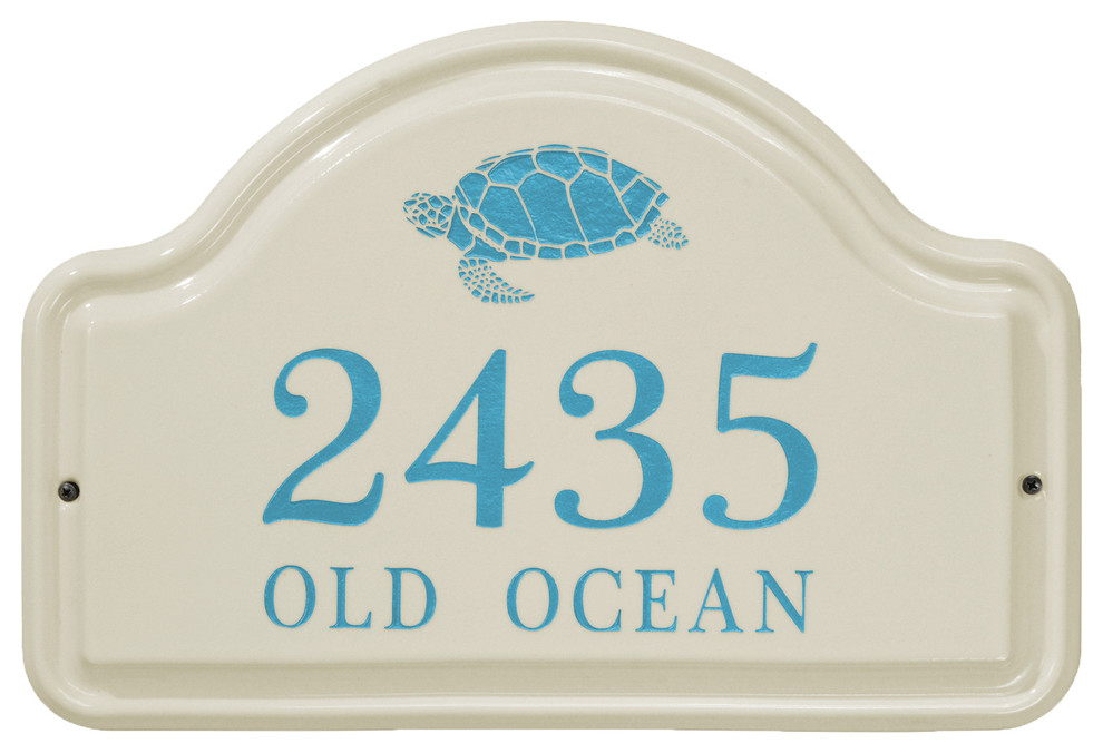 Turtle Ceramic Address Plaque