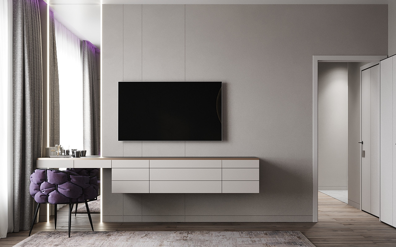 Спальная комната с ночником "Луна"