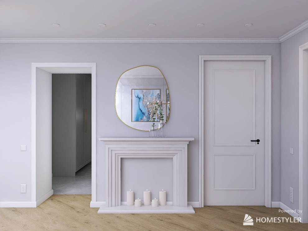 столовая- гостиная в современном стиле с элементами ар-деко