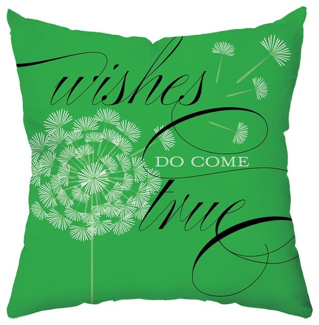 Wishes in Green Throw Pillow - PIL-FNM-Y