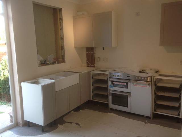 Custom made shaker style kitchen landstil-koekken