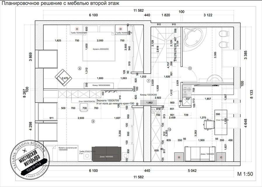 Дворянское Гнездо 2-уровневая кв в Пушкине