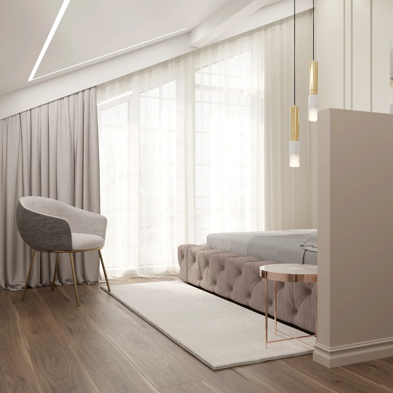 Частный дом, дизайн-проект неоклассика