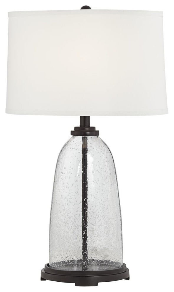 Pacific Coast Emerson Fillable Seeded, Fillable Clear Glass Lamp