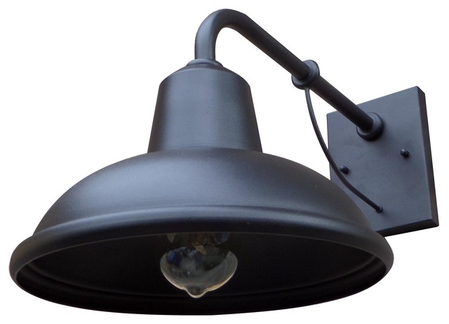 Tanner 1 Light Exterior Wall Lighting In Black Finish Farmhouse Tanner 1 Light Exterior Wall Lighting