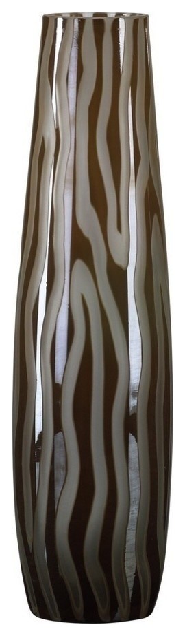 Cyan Design Small Mocha Etched Vase, Brown and Smoke