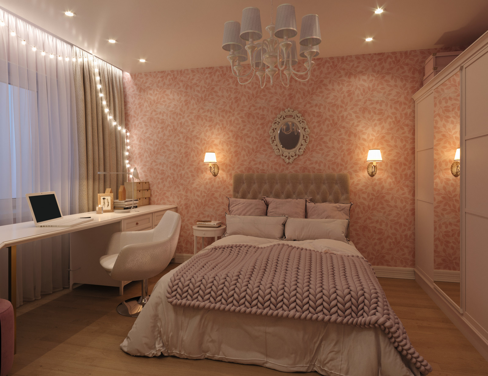 Детские комнаты для девочек. Фрагменты из разных проектов.