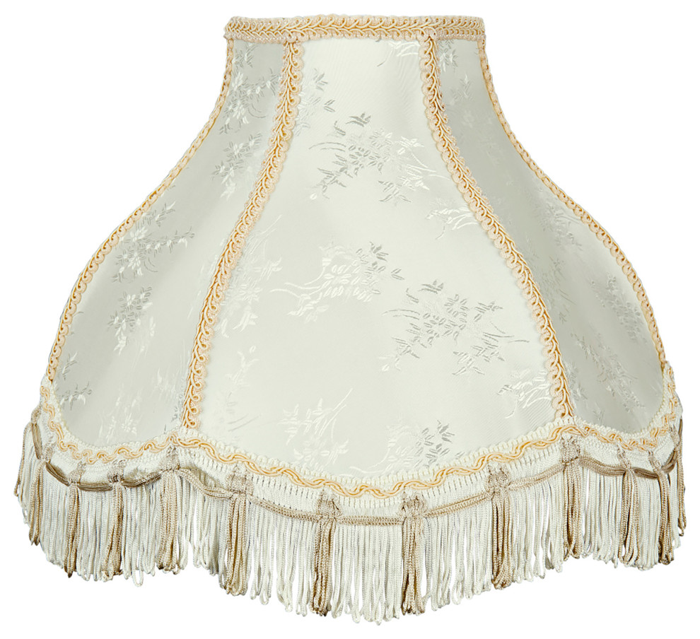 30331 Scallop Bell Shape Spider Lamp Shade, Ivory, 13" wide, 5"x13"x9 1 ...