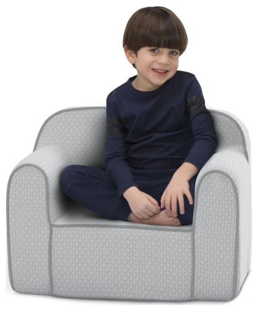 Delta Children Serta Modern Foam Fabric Chair for Kids in Gray