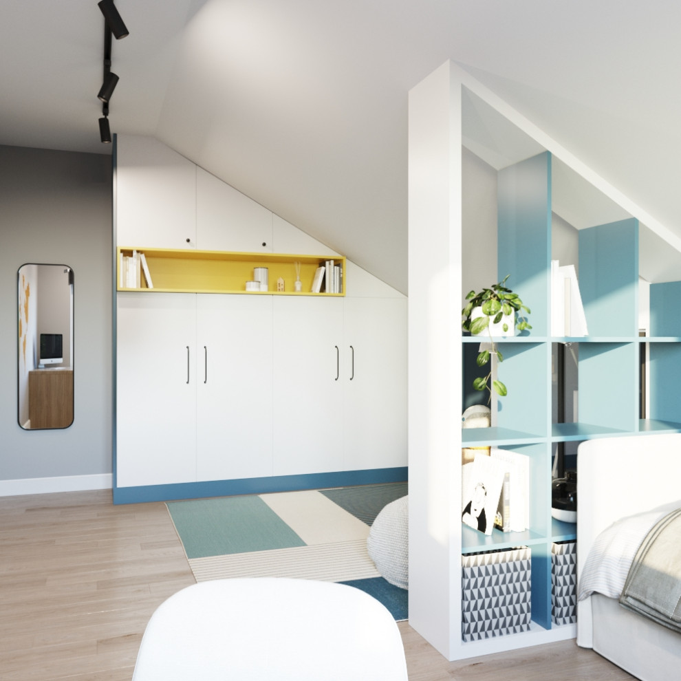 Коттедж с камином, современная классика