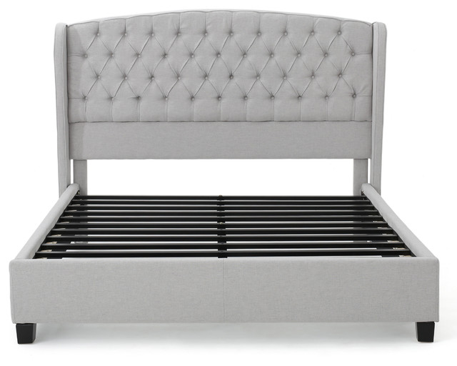 GDF Studio Twilight Fully Upholstered Fabric Queen Bed Set