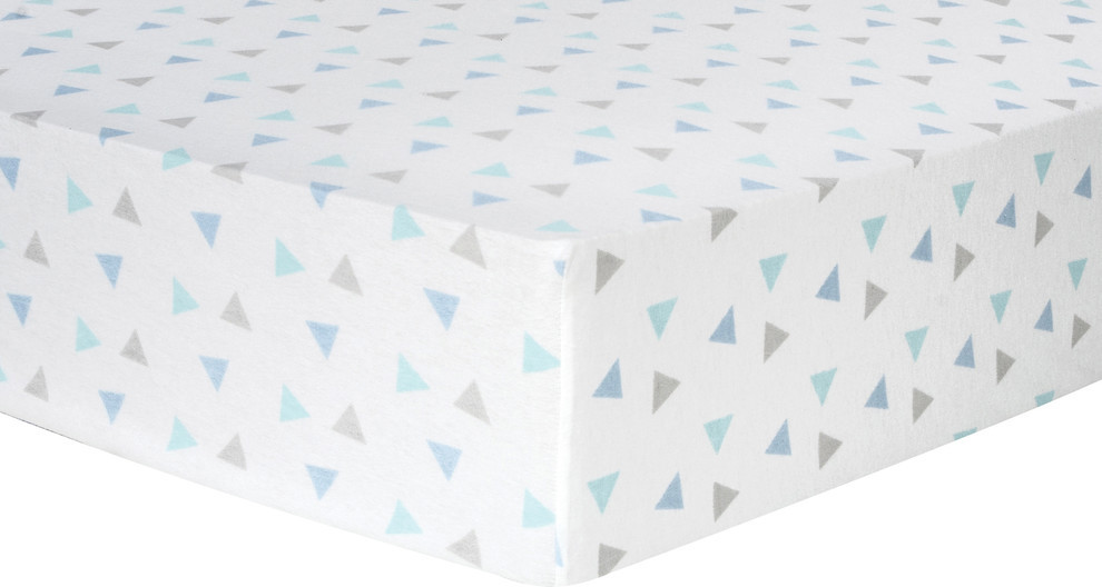 Trend Lab Triangles Deluxe Flannel Fitted Crib Sheet