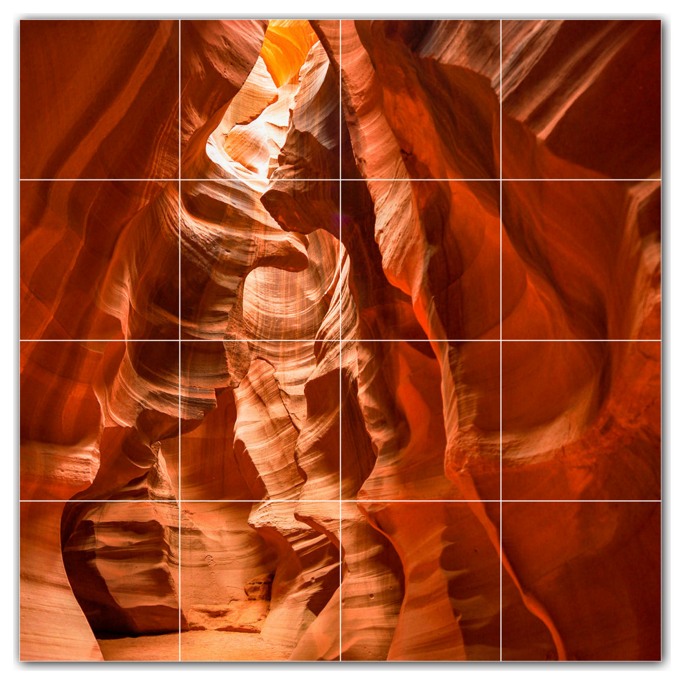 Canyon Ceramic Tile Wall Mural HZ500367, 48" Wide x 48" High