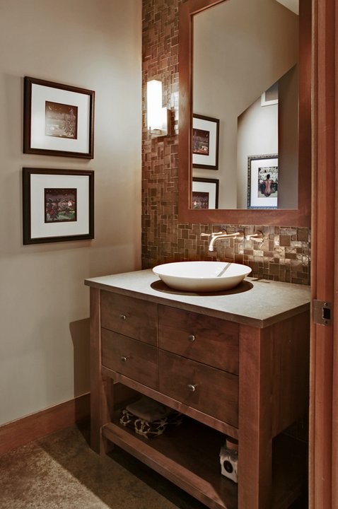Do You Tile Behind The Vanity powder room vanity sink cabinets. Do You Tile Behind The Vanity