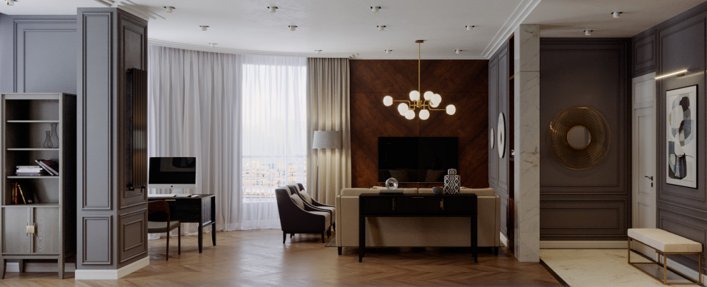 Дизайн интерьера Двухкомнатной квартиры. ЖК "5 Звезд" Санкт-Петербург