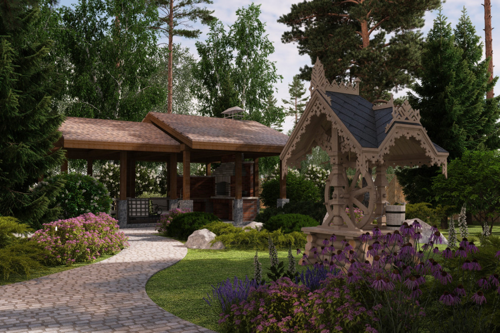 Сад в русском стиле.