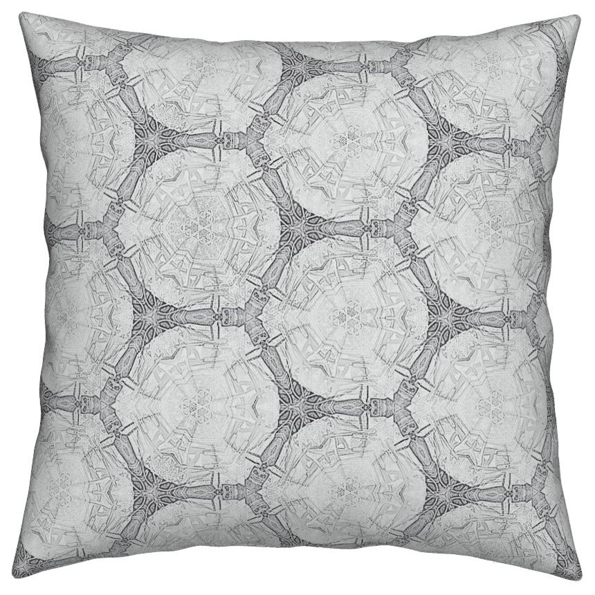 Black White Gray Grayscale Grey Biology Cell Throw Pillow