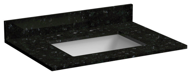 Granite Vanity Top in Emerald Pearl, 31"