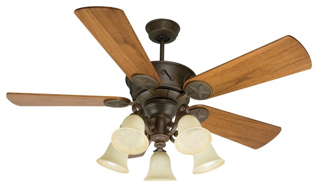 54 Premier Ceiling Fan With Distressed Teaked Blades