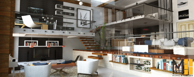 Loft Interior rendering