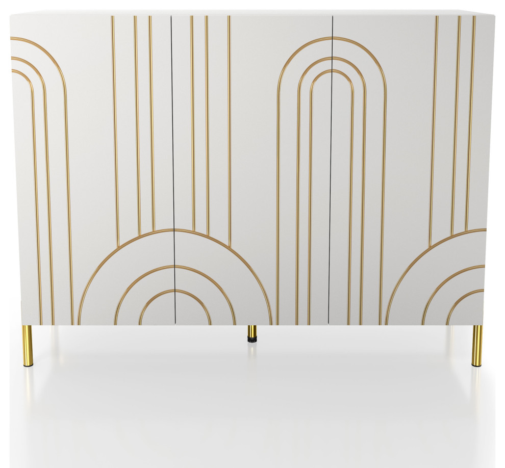 Nidra Mid Century 48.07" Sideboard Buffet With Adjustable Shelves