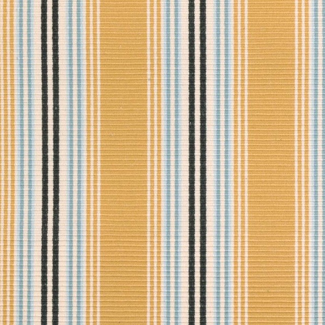 Stripe - Blue/Gold Upholstery Fabric
