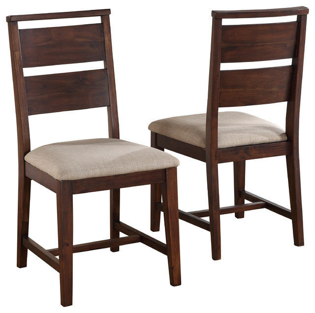 Portland Solid Wood Dining Chairs, Set of 2 - Transitional 