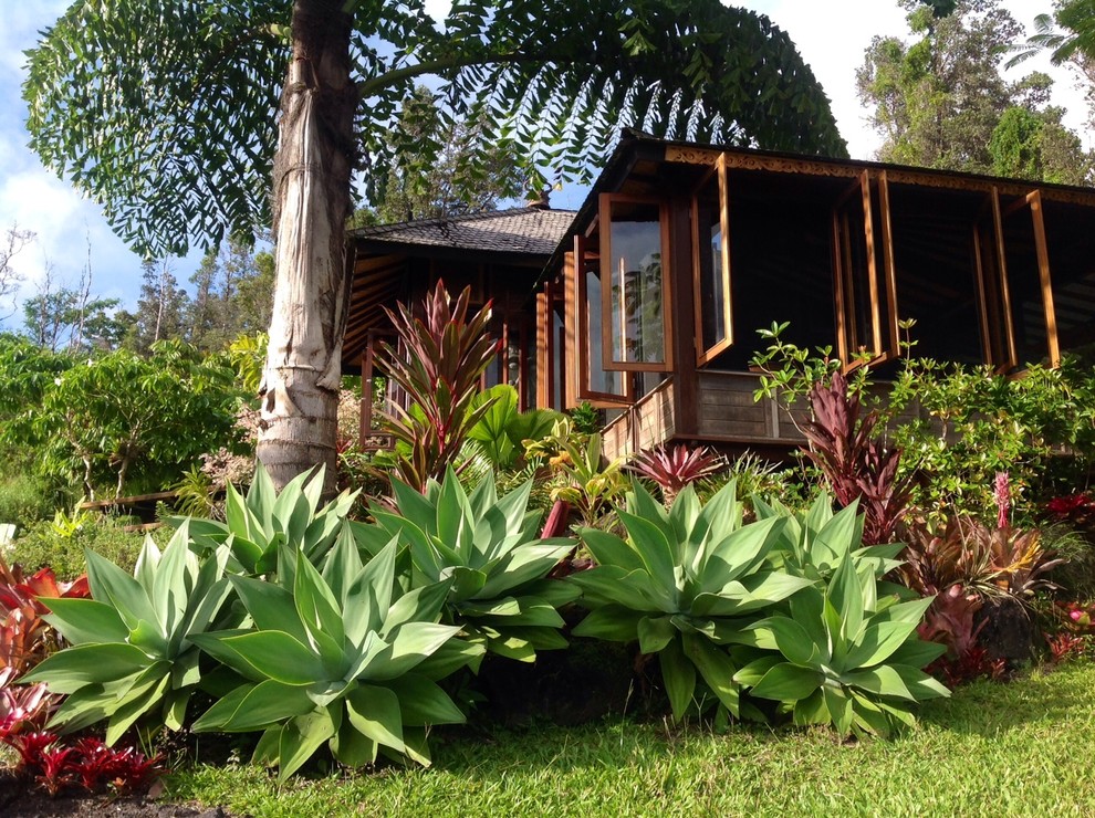 This is an example of a tropical garden in Hawaii.